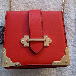 Olivia Miller Red Boxy Crossbody Bag